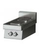 Piano di cottura elettrico 2 piastre quadre - 2x2,6 Kw - versione top cm 40x70x28h