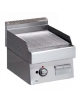 Fry Top a gas con piastra rigata cromata versione top da banco - cm 40x70x28h