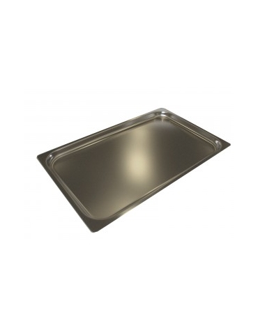 Teglia in acciaio inox per forno a gas GN 2/1 cm 65x53x2h 