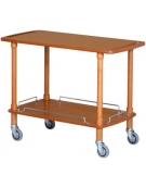 Carrello di servizio in legno due piani colore noce - cm 110x55x82h