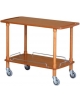 Carrello di servizio in legno due piani colore noce - cm 110x55x82h