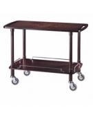 Carrello di servizio in legno due piani colore Carbon - cm 110x40x82h