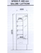 Murale refrigerato per latticini cm 195,5x60x197h