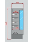 Murale refrigerato per latticini e salumi cm 158x76x202h