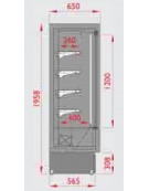 Murale refrigerato con porte scorrevoli cm 133x65x195,8h