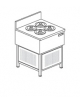 Banco gelati a pozzetto con alzatina - N° 4 Carapine - Motore interno - Refrigerazione a glicole -16 / -18 °C - cm 67,1x69x95h