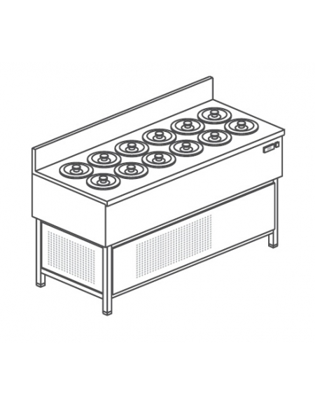 Banco gelati a pozzetto N° 12 Carapine - Motore interno