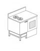 Bancone gelato a glicole - N° 2+2 Pozzetti - Motore interno - cm. 93,2x67,8x111h