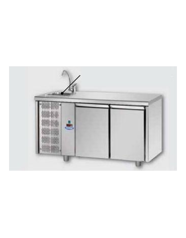 Tavolo Ref. 2 porte, con lav. e gruppo motore a sx cm142x70x115h