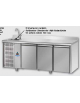 Tavolo Refrigerato GN 1/1 con 3 porte, con alzatina , lavello e gruppo motore a sinistra cm 187x70x115h