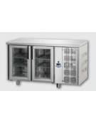 Tavolo Refrigerato GN 1/1 con 2 porte in vetro e una luce Neon cm 142x70x850h