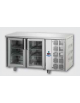 Tavolo Refrigerato GN 1/1 con 2 porte in vetro e una luce Neon cm 142x70x850h