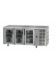Tavolo Refrigerato GN 1/1 con 3 porte in vetro, 2 luci Neon e piano di lavoro in Granito cm 188x70x85h