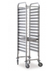 CARRELLO INOX PORTATA 18 TEGLIE 60x40 PASTICCERIA - PASSO CM 7,5 - CM 46x64x170h