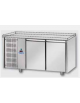 Tavolo Refrigerato GN 1/1 con 2 porte, senza piano di lavoro e gruppo motore a sinistra cm 142x70x80h