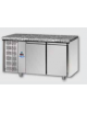 Tavolo Refrigerato GN 1/1 con 2 porte, piano di lavoro in Granito e gruppo motore a sinistra cm 143x70x85h