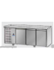 Tavolo Refrigerato GN 1/1 con 3 porte, senza piano di lavoro e gruppo motore a sinistra cm 187x70x80h