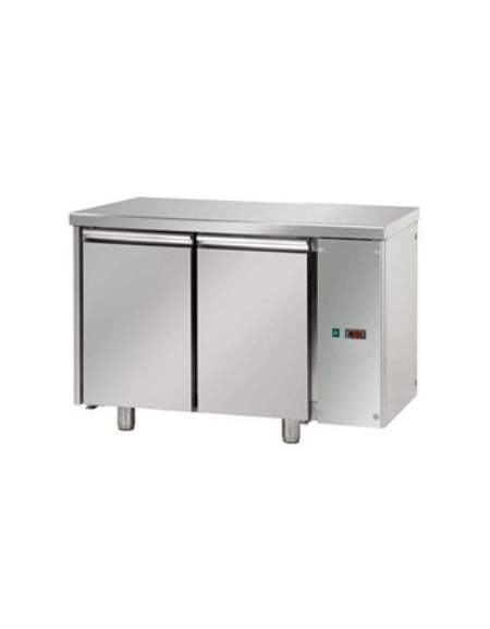 Tavolo Refrigerato, 2 porte, predisposto per unità frigorifera remota cm  120x70x85h - Con motore esterno remoto - Temperatura p
