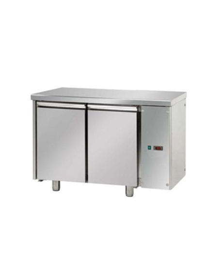 Tavolo Refrigerato 2 porte TN +2°+8°C, predisposto per unità frigorifera remota ( ESCLUSA) a destra cm 120x70x85h