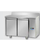 Tavolo Refrigerato 2 porte con alzatina predisposto per unità frigorifera remota cm 120x70x95h