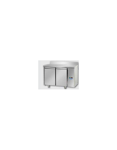 Tavolo Refrigerato 2 porte con alzatina predisposto per unità frigorifera remota cm 120x70x95h