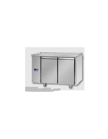 Tavolo Refrigerato GN 1/1 con 2 porte, senza piano di lavoro, predisposto per unità frigorifera remota a sinistra cm 120x70x80h