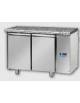 Tavolo Refrigerato con 2 porte e piano in Granito, predisposto per unità frigorifera remota a destra cm 121x70x85h