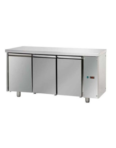 Tavolo Refrigerato GN 1/1 con 3 porte, predisposto per unità frigorifera remota cm 165x70x85h