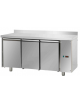 Tavolo Refrigerato, 3 porte, con alzatina, predisposto per unità frigorifera remota cm 165x70x95h
