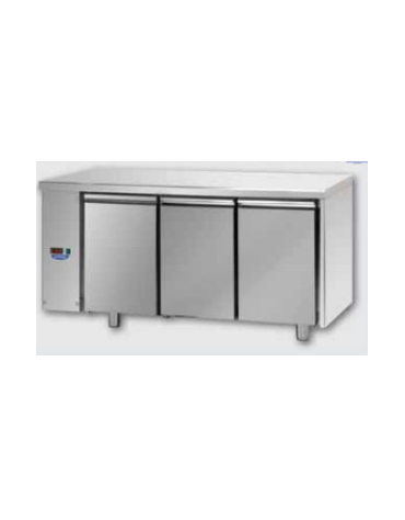 Tavolo Refrigerato GN 1/1 con 3 porte, predisposto per unità frigorifera remota a sinistra cm 165x70x85h