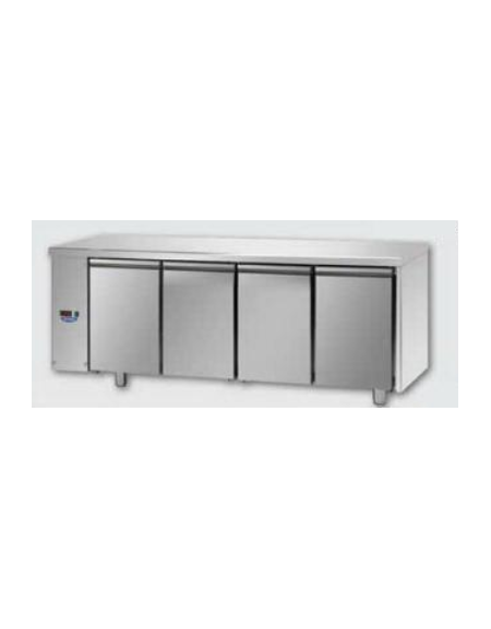 Tavolo Refrigerato GN 1/1 con 4 porte, predisposto per unità frigorifera remota a sinistra cm 210x70x85h Tavolo Refrigerato GN 1/1 con 4 porte, predisposto per unità frigorifera remota a sinistra cm 210x70x85h