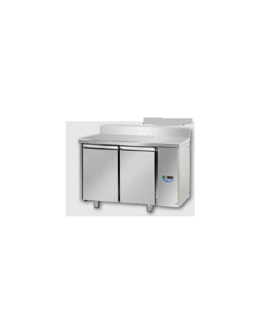 Tav. Refrigerato, 2 porte, con alzatina, predisposto per unità frigorifera remota a bassa temperatura  cm 120x71,5x95h