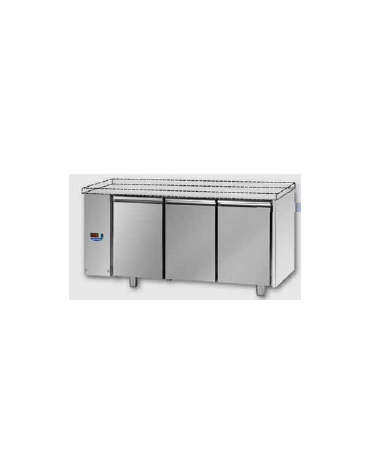 Tav Refrigerato, 3 porte, senza piano di lavoro, predisposto per unità frigorifera remota a bassa temp. a sx cm 165x71,5x80h