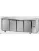 Tavolo Refrigerato GN 1/1 con 4 porte predisposto per unità frigorifera remota a bassa temperatura cm 210x71,5x85h