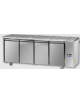 Tav Refrigerato, 4 porte, p. di lavoro in Granito, predisposto per unità frigorifera remota a bassa temp. cm 211x71,5x85h