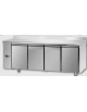 Tav Refrigerato, 4 porte, con alzatina, predisposto per unità frigorifera remota a bassa temp. a sx cm 210x71,5x95h