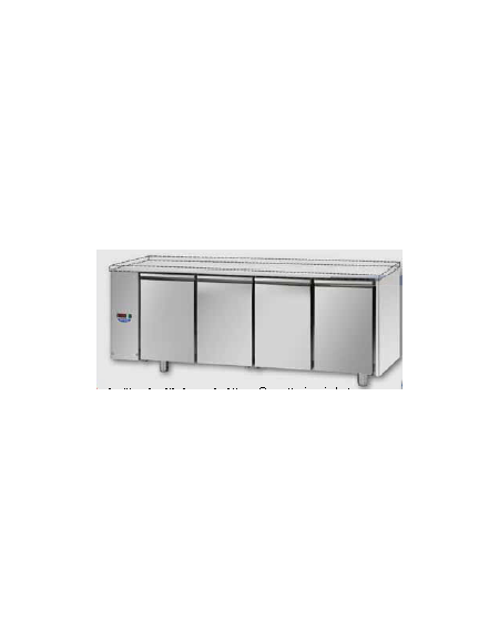 Tav. Refrigerato, 4 porte, senza piano di lavoro, predisposto per unità frigorifera remota a bassa temp. a sx cm 210x71,5x80h Tav. Refrigerato, 4 porte, senza piano di lavoro, predisposto per unità frigorifera remota a bassa temp. a sx cm 210x71,5x80h