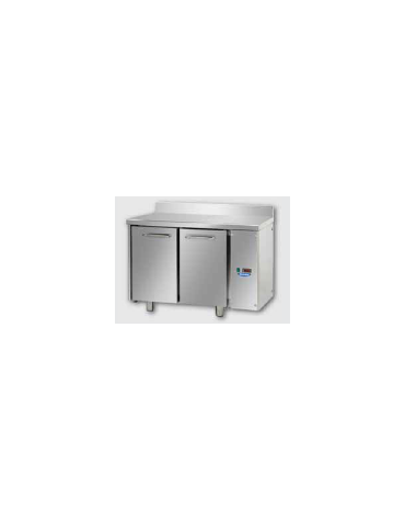 Tavolo Refrigerato 2 porte con alzatina predisposto per unità frigorifera remota cm 120x70x95h