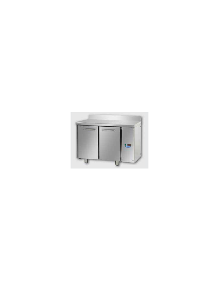 Tavolo Refrigerato 2 porte con alzatina predisposto per unità frigorifera remota cm 120x70x95h