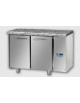 Tavolo Refrigerato GN 1/1 con 2 porte e piano di lavoro in Granito, predisposto per unità frigorifera remota cm 121x70x85h