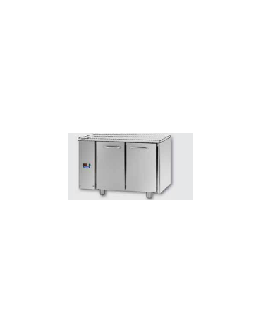 Tavolo Refrigerato GN 1/1 con 2 porte, senza piano di lavoro, predisposto per unità frigorifera remota a sinistra cm 120x70x80h