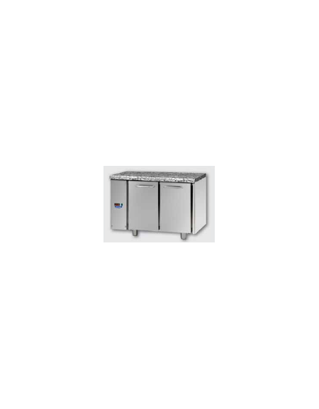 Tavolo Refrigerato GN 1/1 con 2 porte e piano di lavoro in Granito, predisposto per unità frigorifera remota cm 121x70x85h Tavolo Refrigerato GN 1/1 con 2 porte e piano di lavoro in Granito, predisposto per unità frigorifera remota cm 121x70x85h