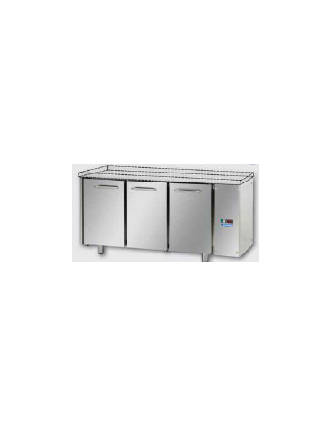 Tavolo Refrigerato GN 1/1 con 3 porte, senza piano di lavoro, predisposto per unità frigorifera remota cm 165x70x80h