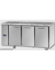 Tavolo Refrigerato GN 1/1 con 3 porte e piano di lavoro in Granito, predisposto per unità frigorifera remota cm 166x70x85h