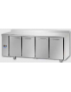 Tav Refrigerato, 4 porte, alzatina 100 mm, predisposto per unità frigorifera remota a sx cm 210x70x95h