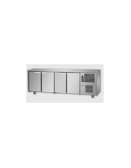 Tavolo Refrigerato a temperatura normale con 4 porte cm 236x60x85h