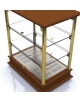 Vetrina neutra da banco per brioches cm 74x35x55h - N° 3 Piani espositivi - Montanti in bronzo/oro