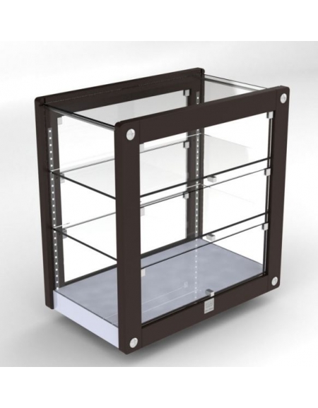 Vetrina neutra da banco per brioches cm 57,5x34x61h - N° 3 Piani espositivi - Senza illuminazione