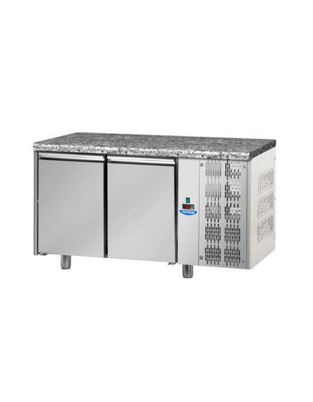 Tav Refrigerato pasticceria, a temp. normale, 2 p. e piano di lavoro in Granito CM 160x80x85H