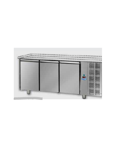 Tavolo Refrigerato Pasticceria 600x400 con 3 porte senza piano di lavoro CM 215x80x80H